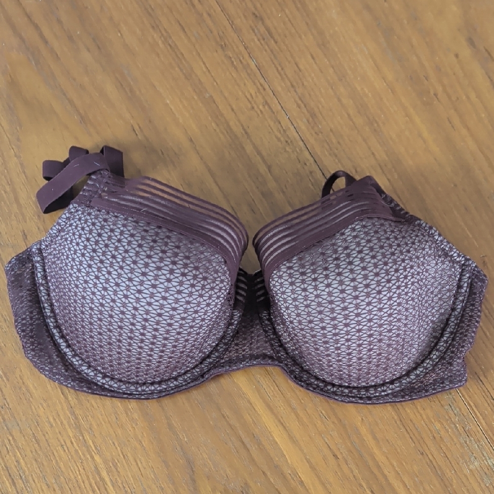 ThirdLove Modern Mesh Balconette Bra EUC Size 34D in Berry